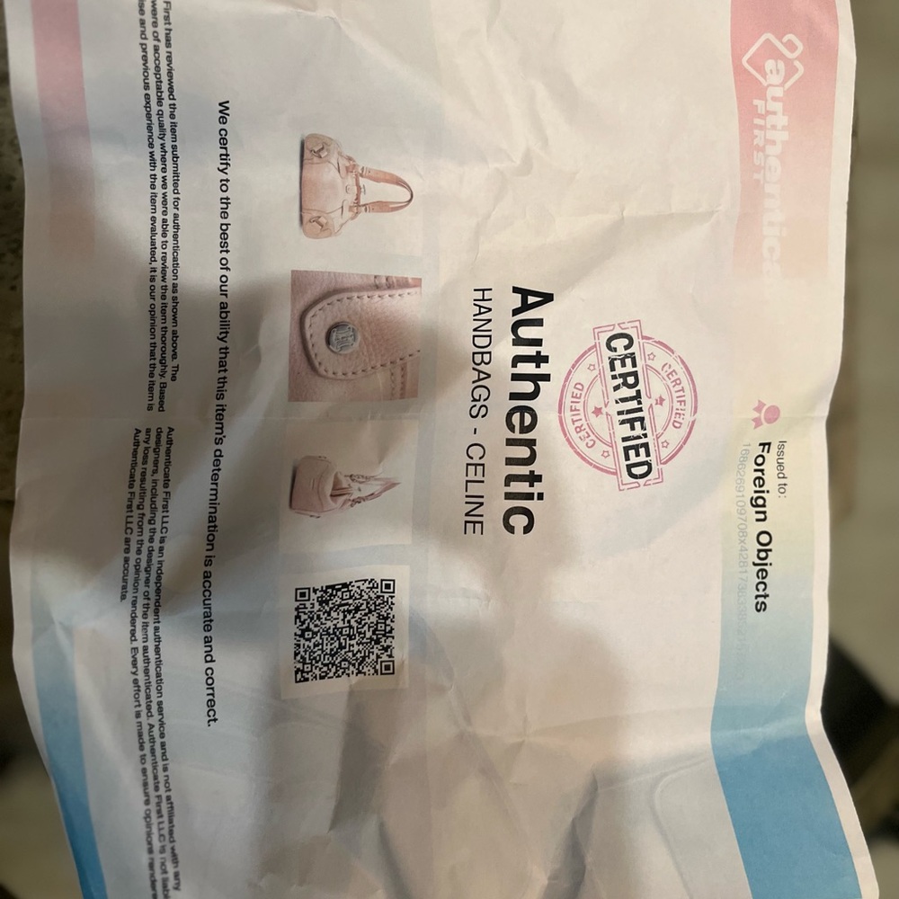 Rare Celine leather handbag with kiss-lock. Hard to find .with a COA & dustbag - Picture 12 of 13